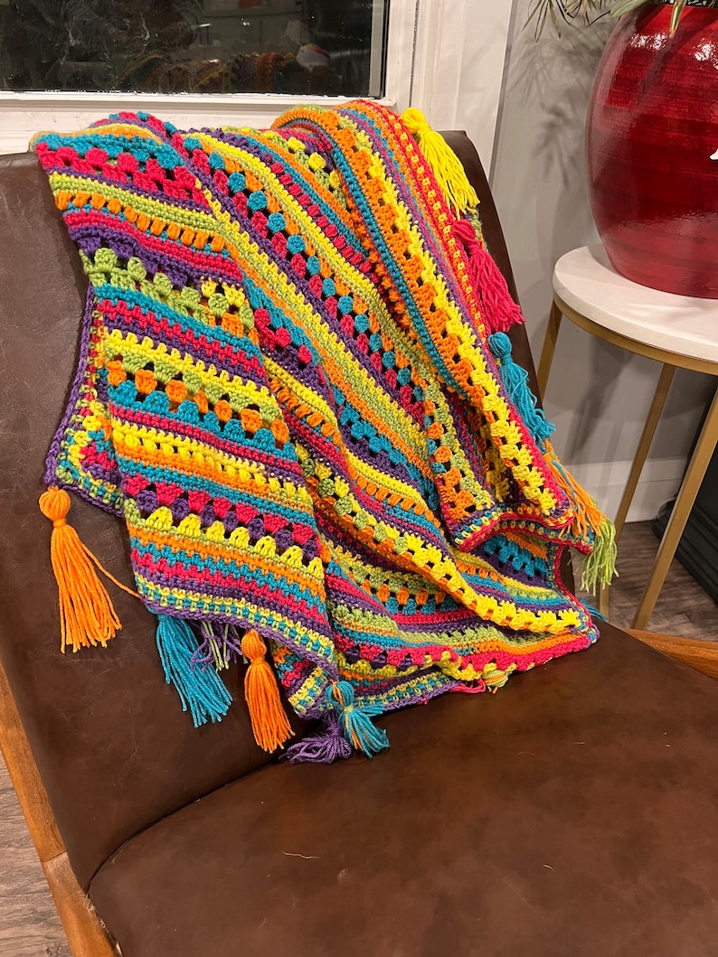 Colorburst Blanket Crochet Pattern
