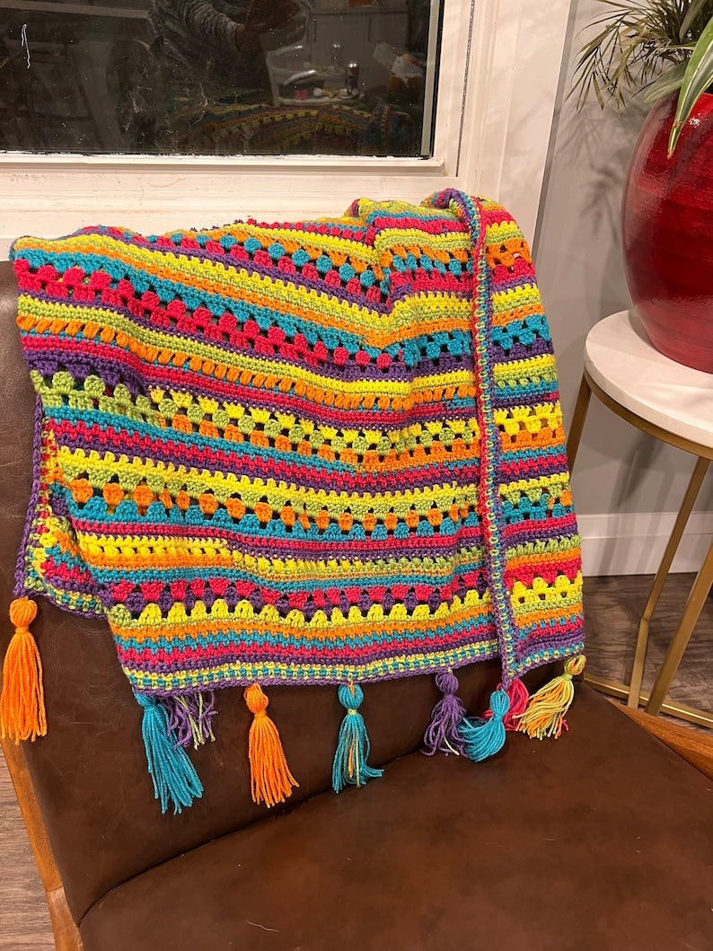 Colorburst Blanket Crochet Pattern