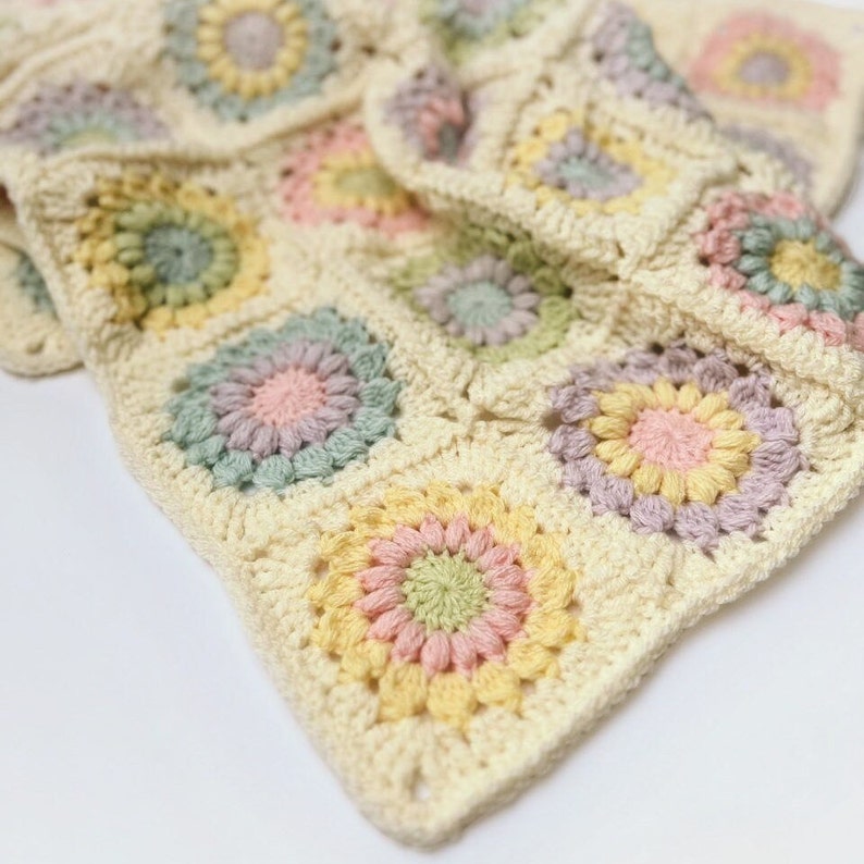 Sunshine Bloom Blanket Crochet Pattern