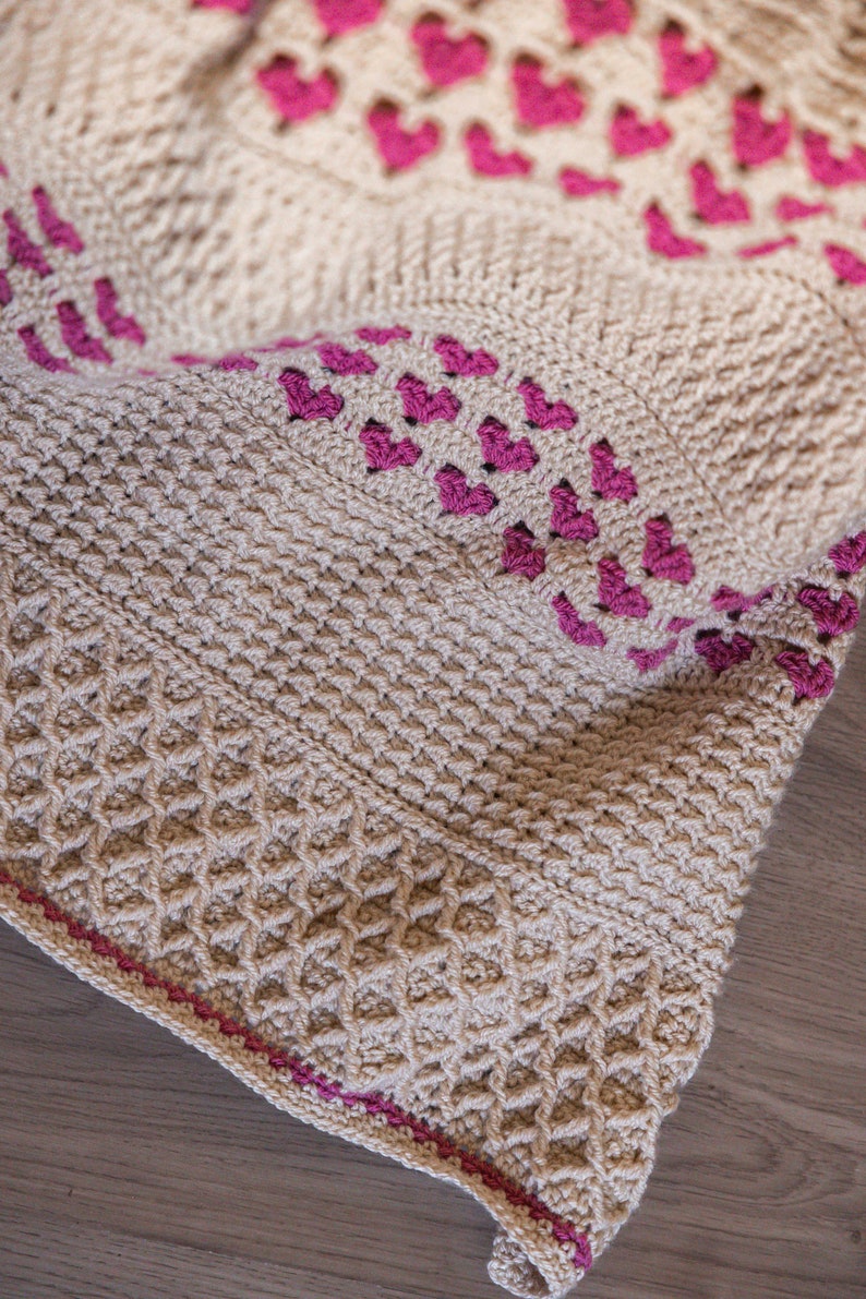 Heartstone Blanket Crochet Pattern