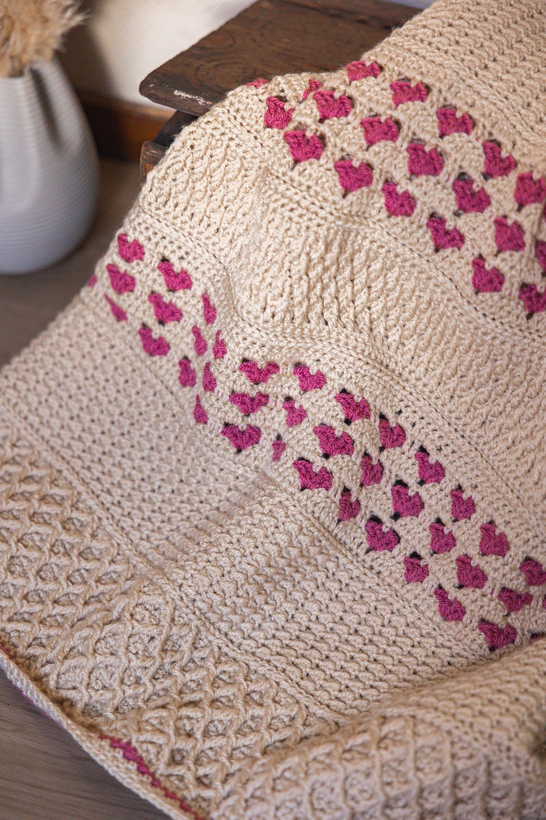 Heartstone Blanket Crochet Pattern