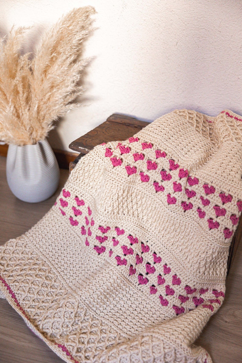 Heartstone Blanket Crochet Pattern