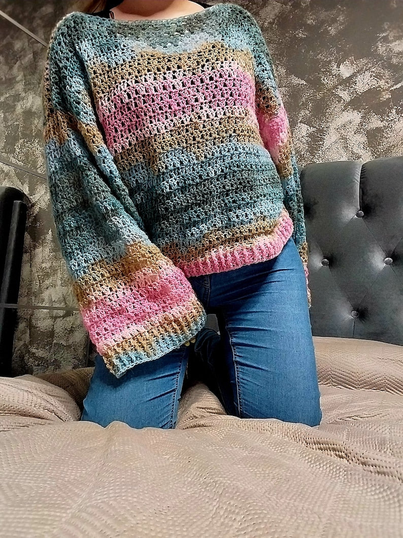 Candy Meadow Sweater Crochet Pattern