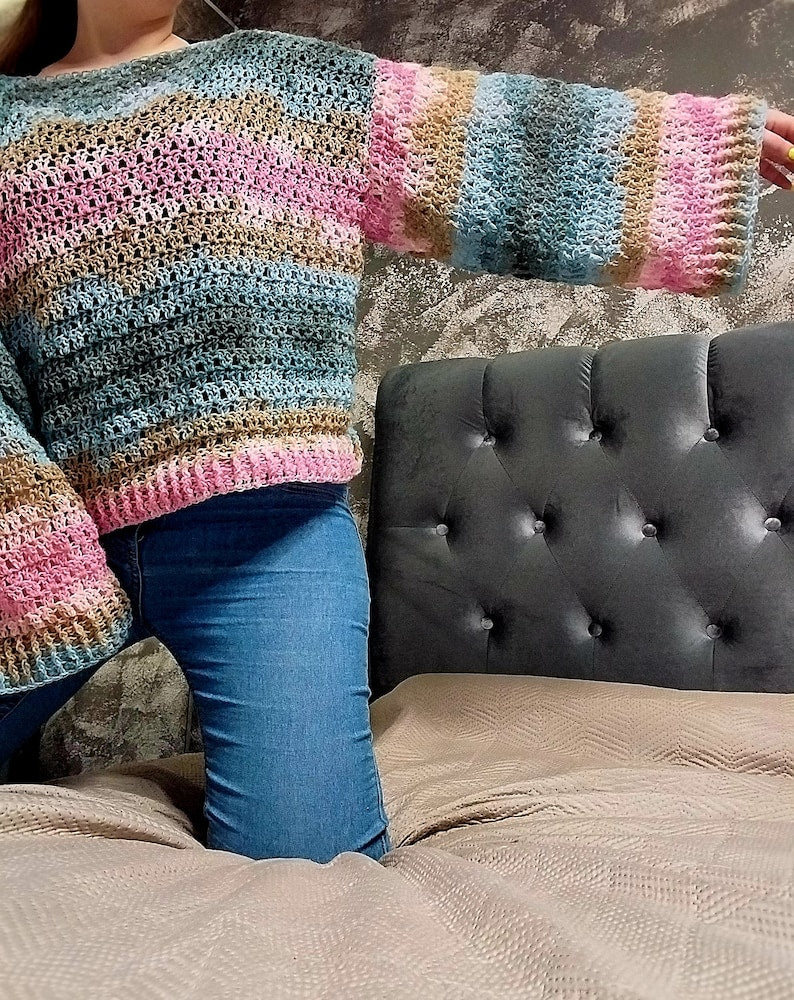 Candy Meadow Sweater Crochet Pattern