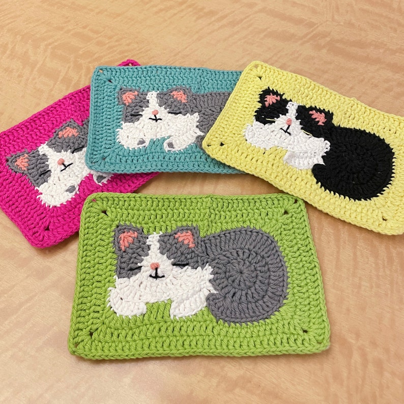 Cozy Cat Squares Crochet Pattern
