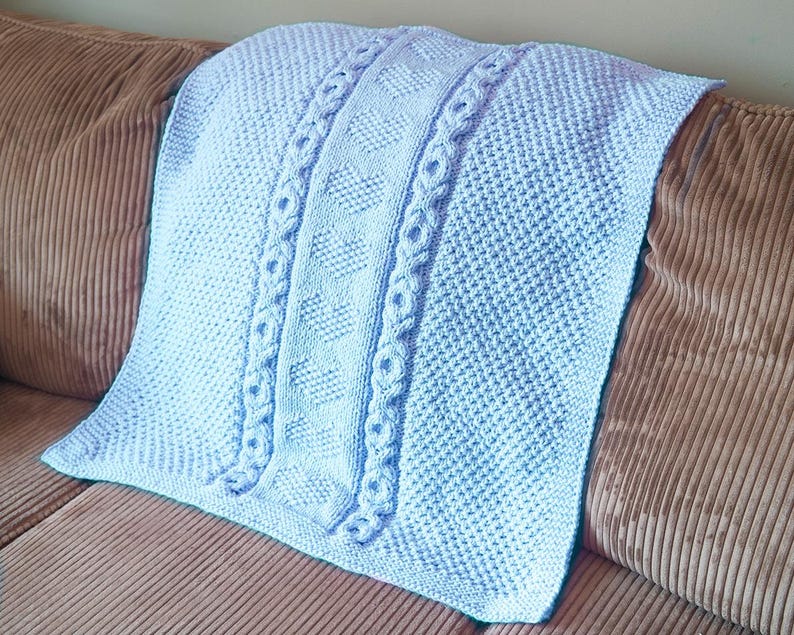 Blush Hearts Blanket Knitting Pattern