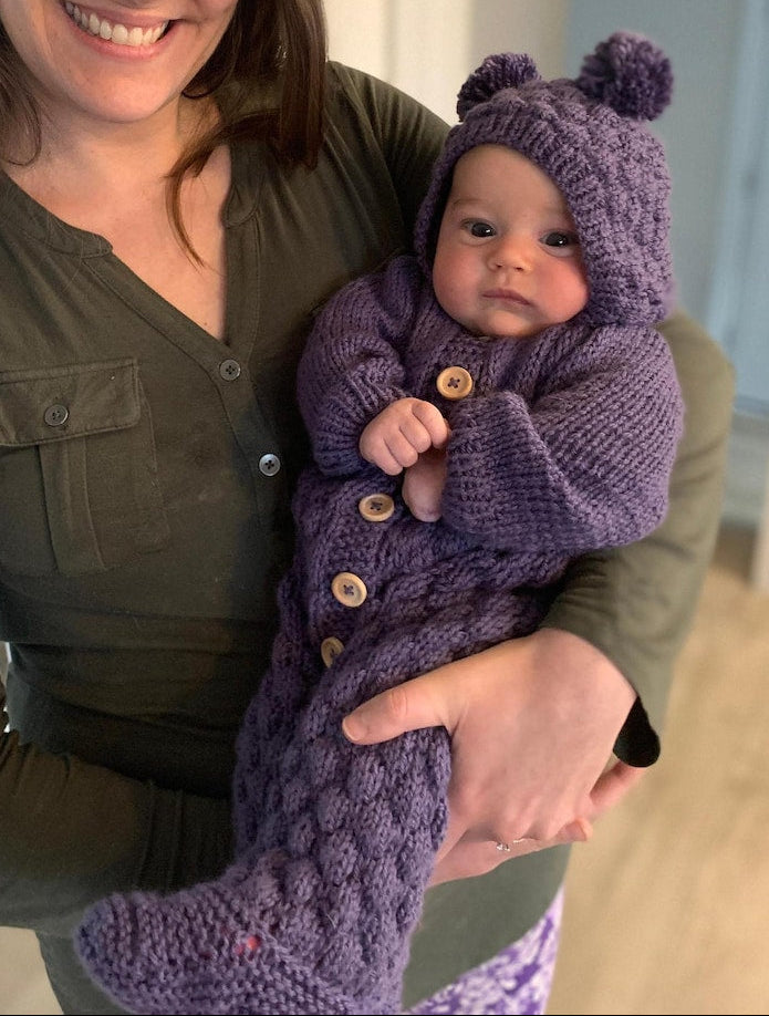 Bubble Baby Jumpsuit Knitting Pattern