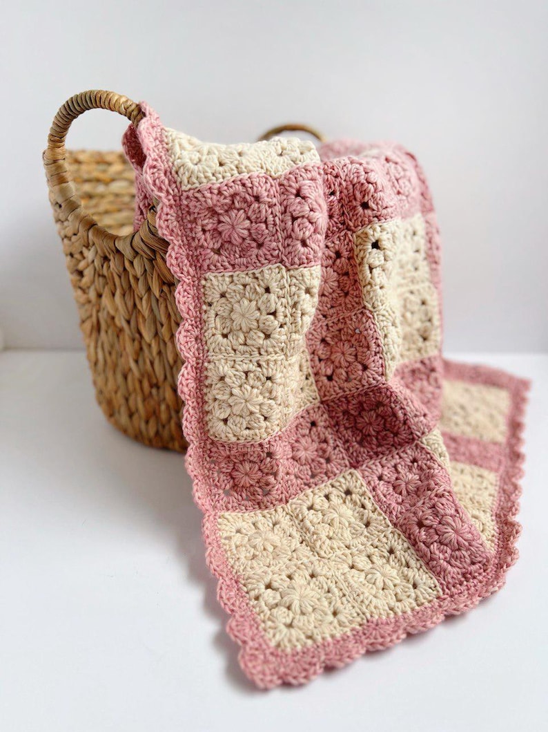 Pink Gingham Blanket Crochet Pattern