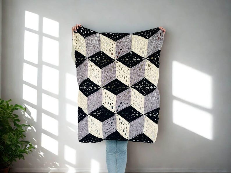 Geometric Blanket Crochet Pattern