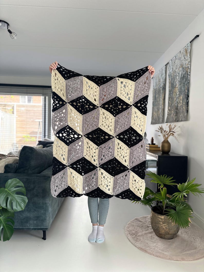 Geometric Blanket Crochet Pattern