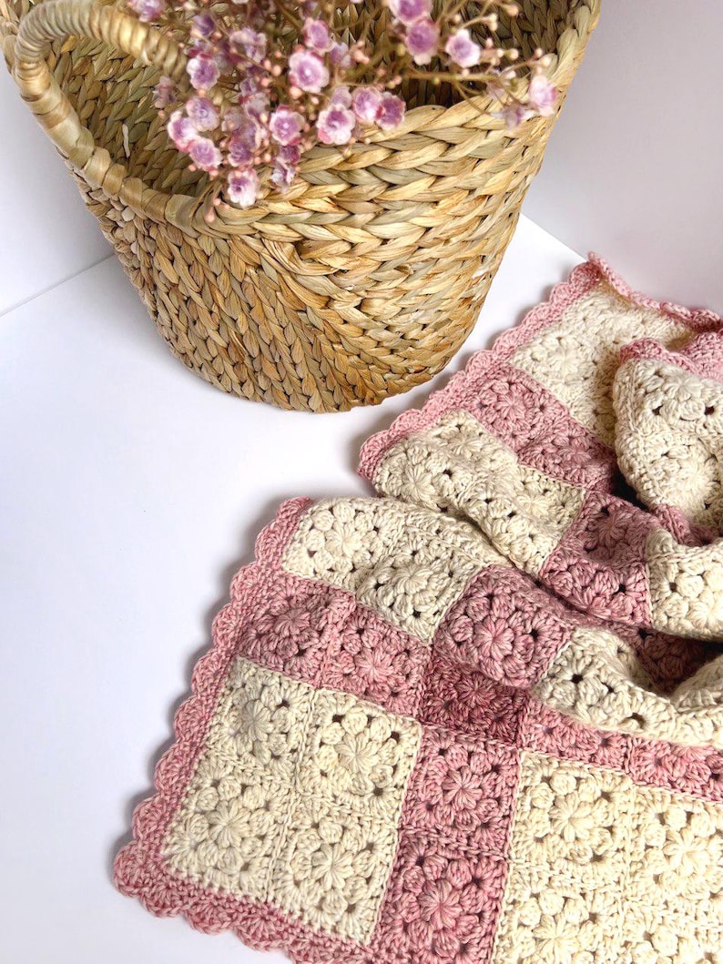 Pink Gingham Blanket Crochet Pattern