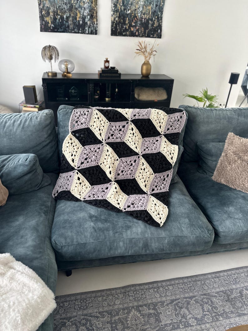 Geometric Blanket Crochet Pattern