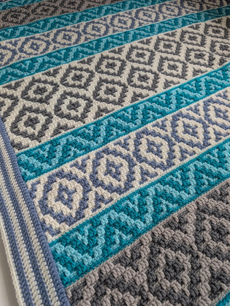 Ocean Jewel Blanket Crochet Pattern