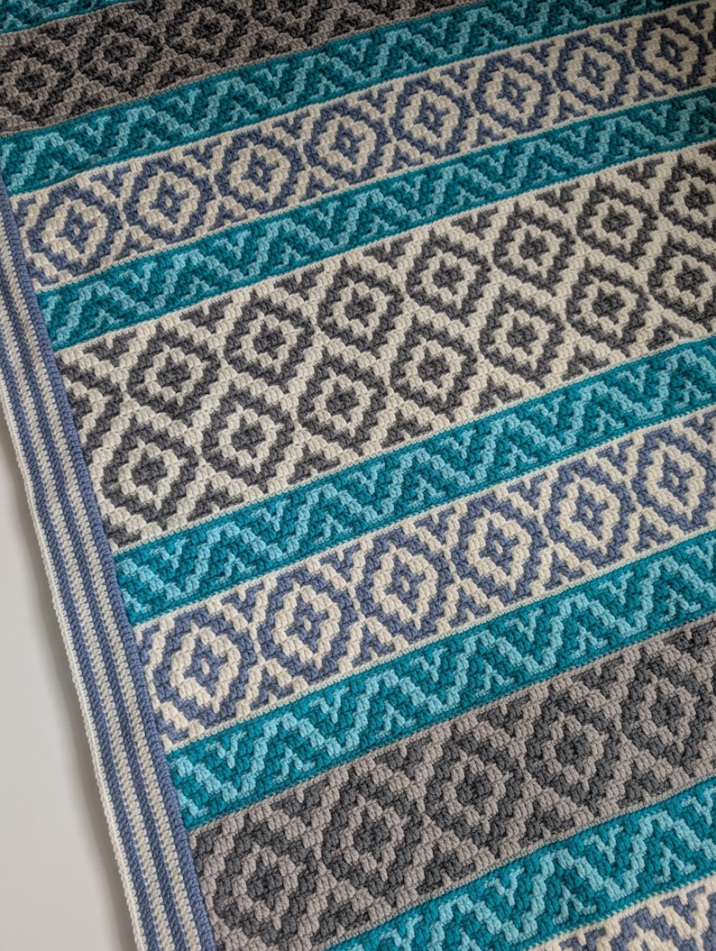 Ocean Jewel Blanket Crochet Pattern