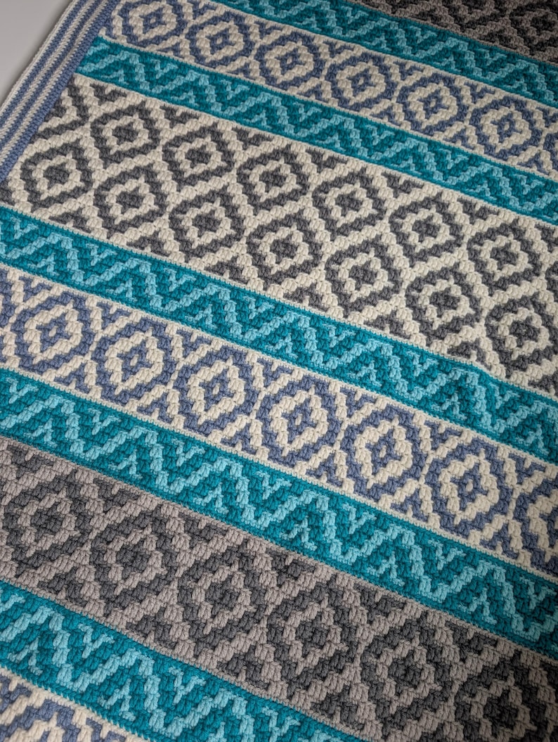 Ocean Jewel Blanket Crochet Pattern