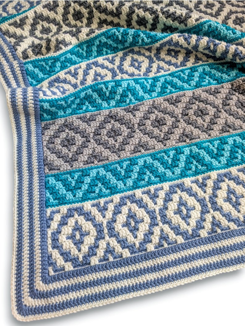 Ocean Jewel Blanket Crochet Pattern