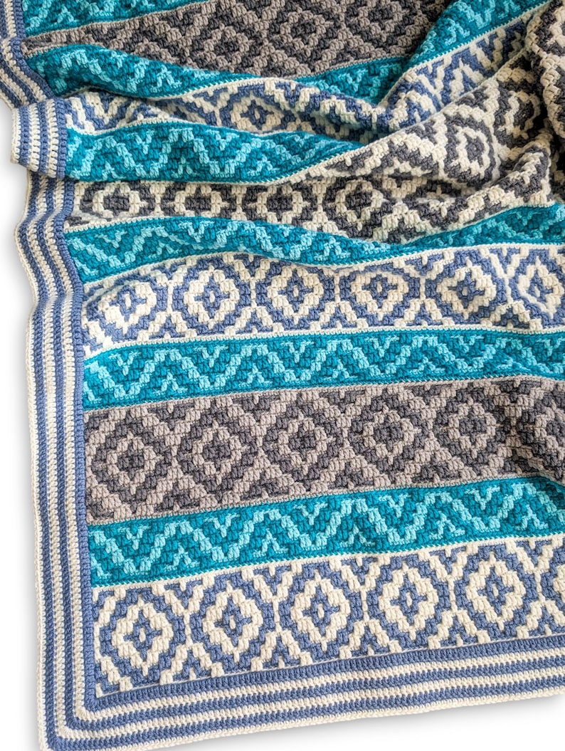 Ocean Jewel Blanket Crochet Pattern