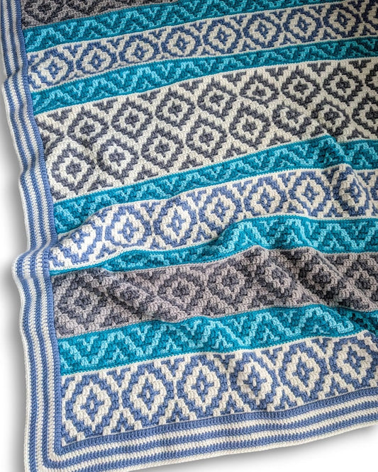 Ocean Jewel Blanket Crochet Pattern
