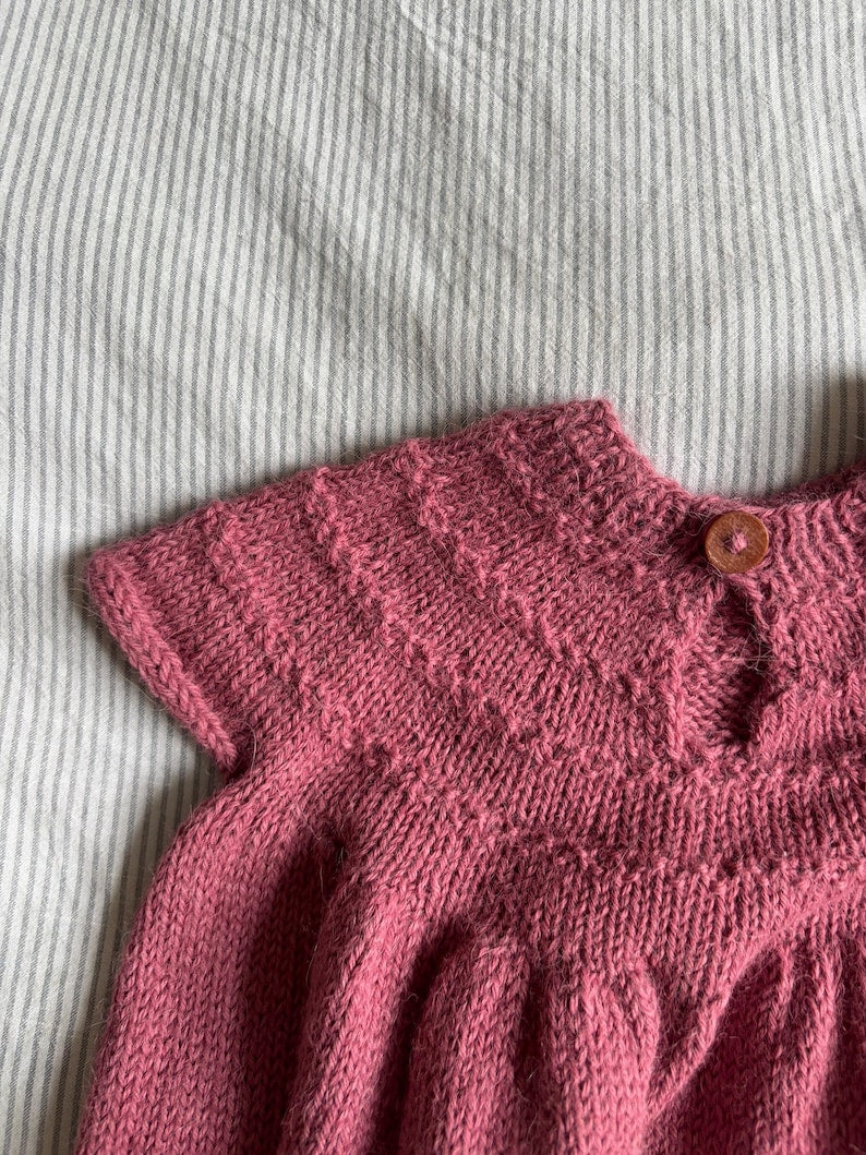 Rosy Yoke Dress Knitting Pattern
