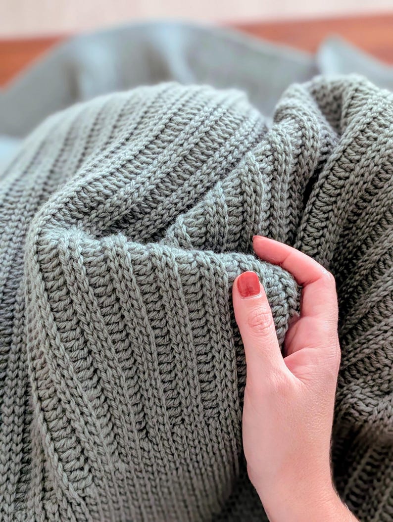 Luxe Rib Blanket Crochet Pattern