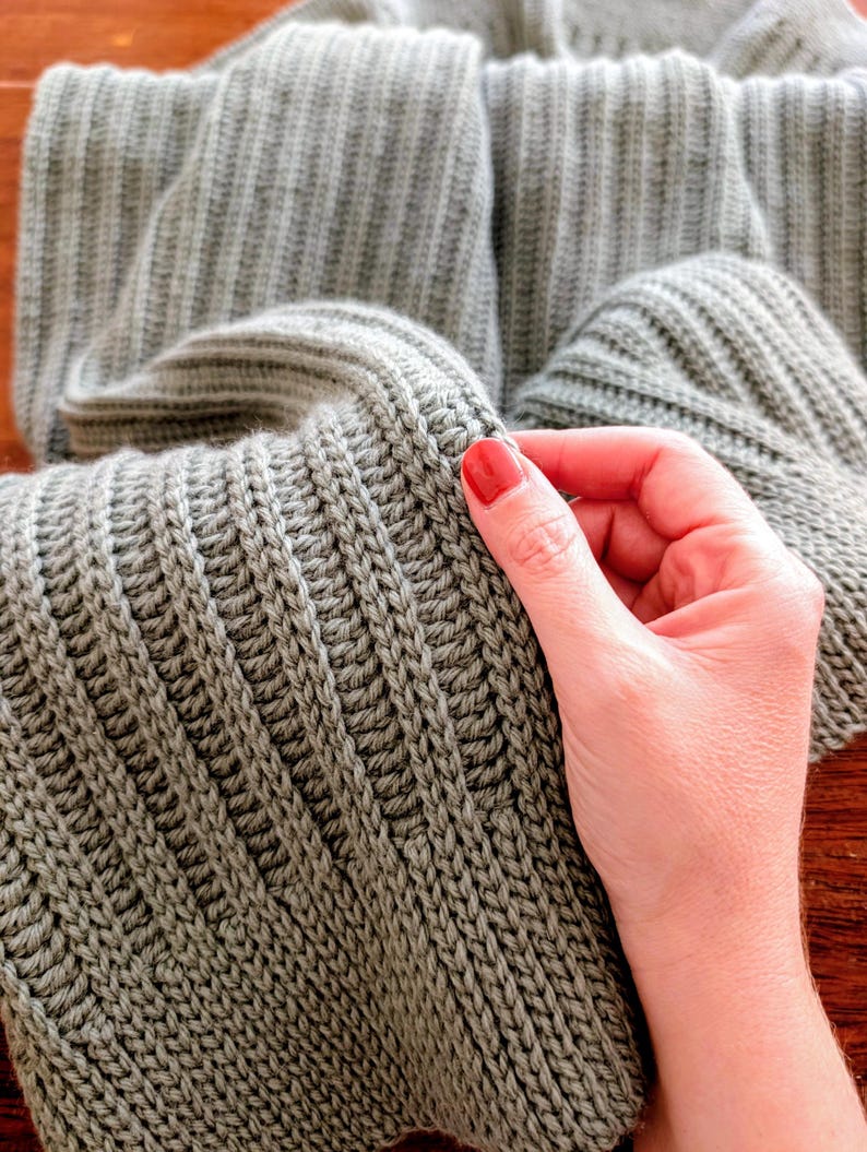 Luxe Rib Blanket Crochet Pattern