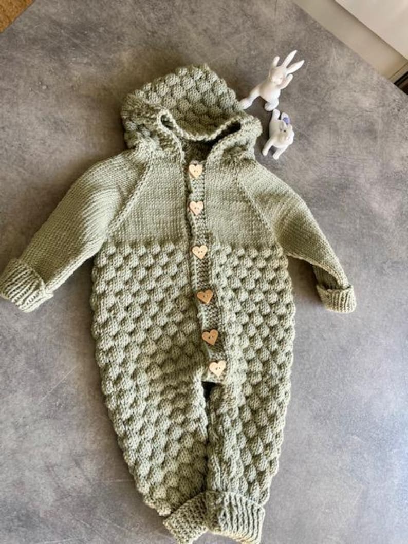 Bubble Baby Jumpsuit Knitting Pattern