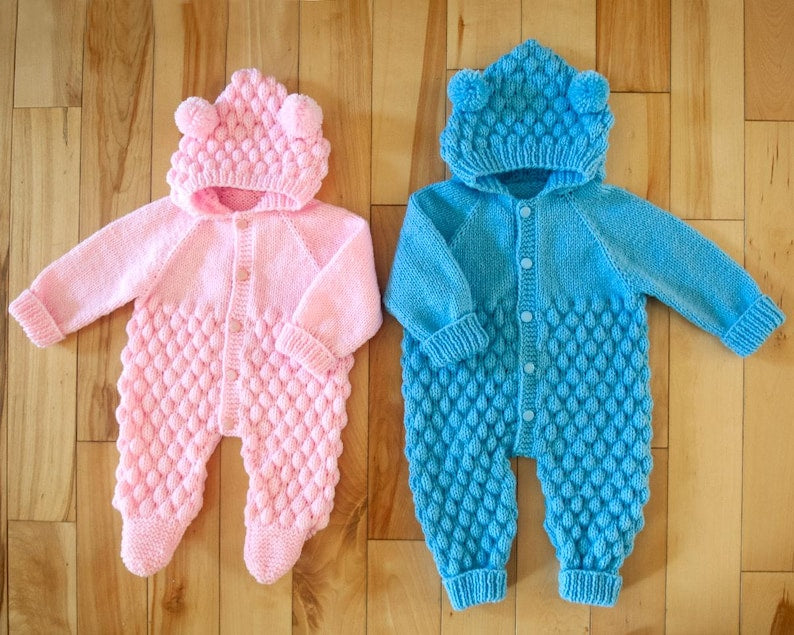 Bubble Baby Jumpsuit Knitting Pattern