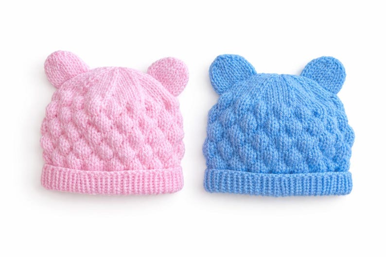 Blush Bear Baby Set Knitting Pattern