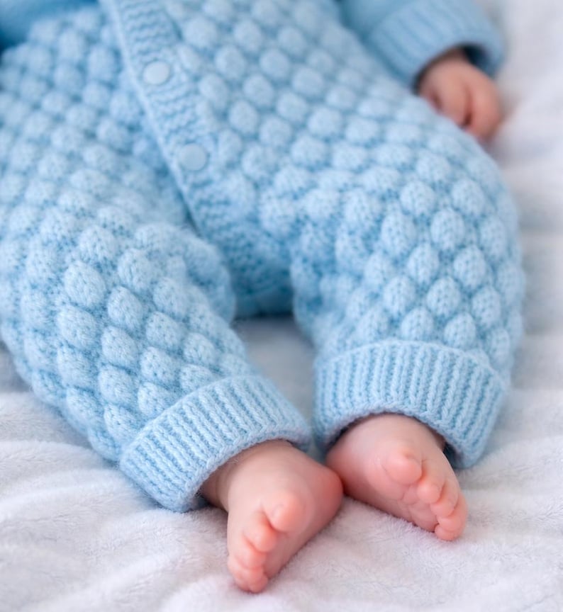 Bubble Baby Jumpsuit Knitting Pattern