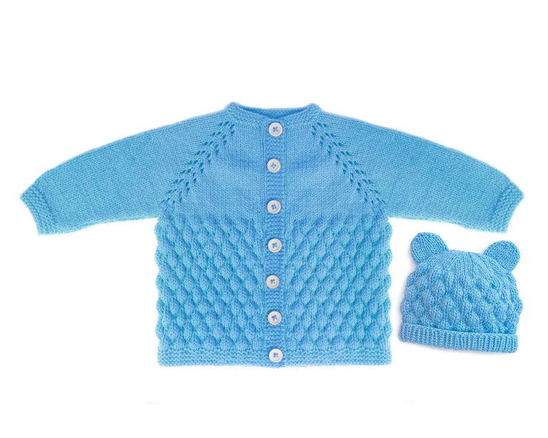 Blush Bear Baby Set Knitting Pattern