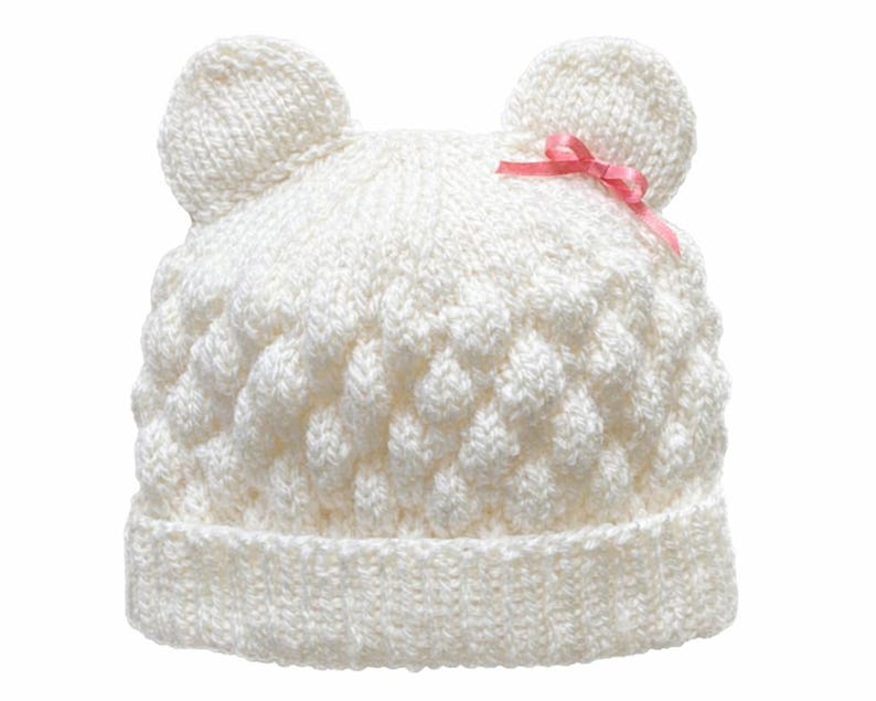 Blush Bear Baby Set Knitting Pattern
