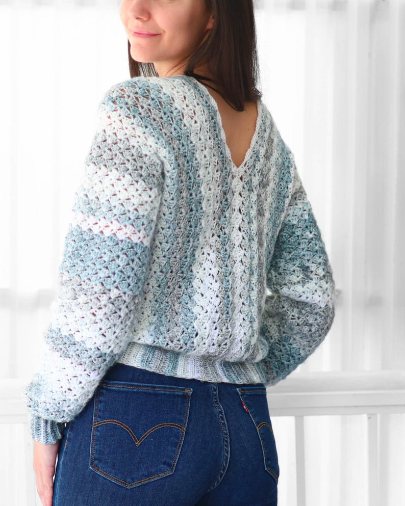 Airy Shell Sweater Crochet Pattern