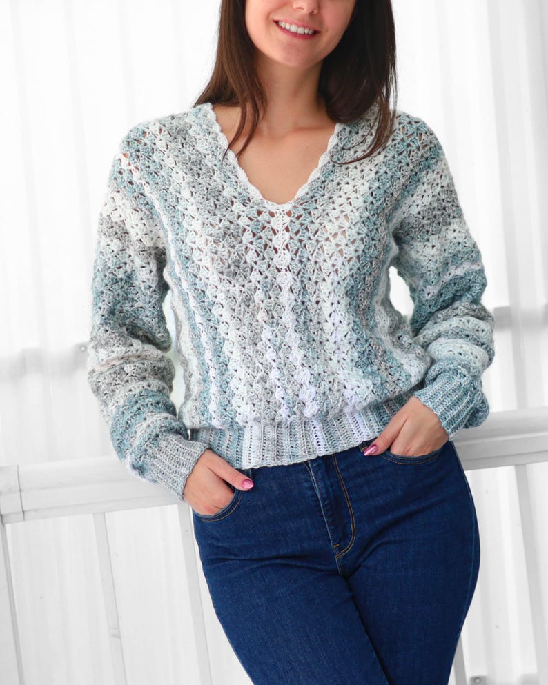 Airy Shell Sweater Crochet Pattern