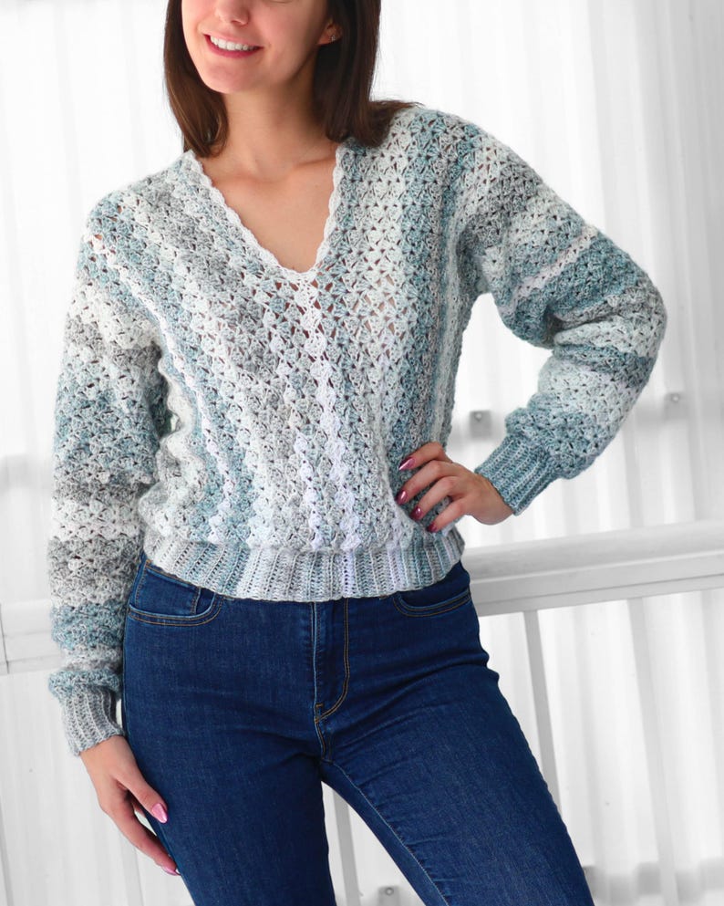 Airy Shell Sweater Crochet Pattern