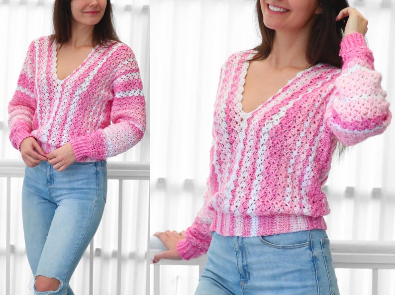 Airy Shell Sweater Crochet Pattern