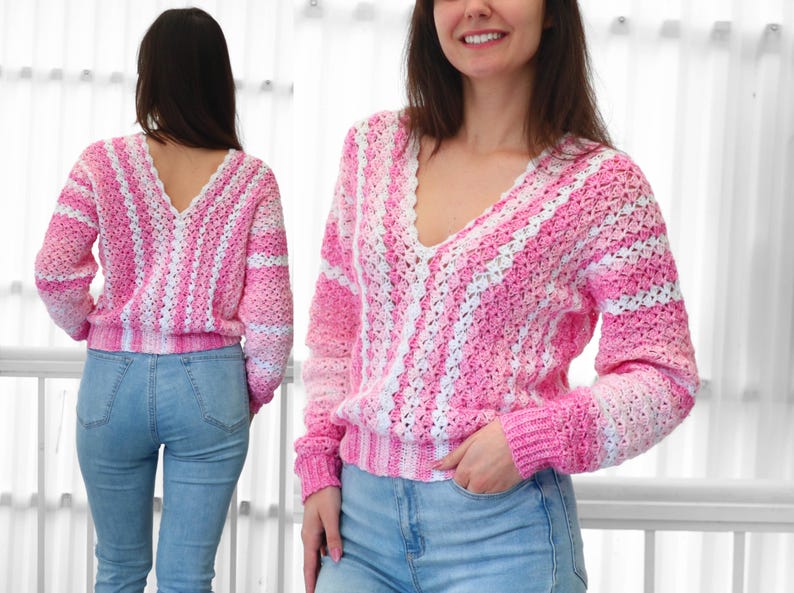 Airy Shell Sweater Crochet Pattern
