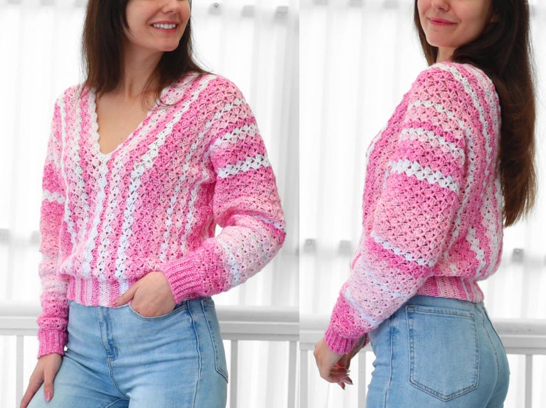 Airy Shell Sweater Crochet Pattern