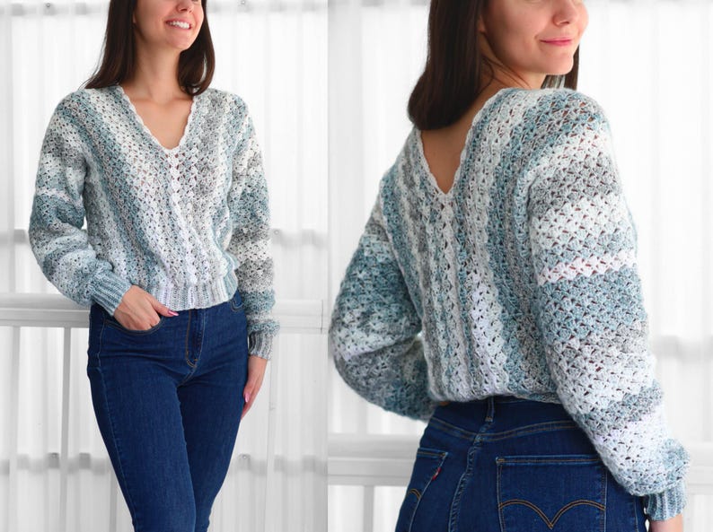 Airy Shell Sweater Crochet Pattern