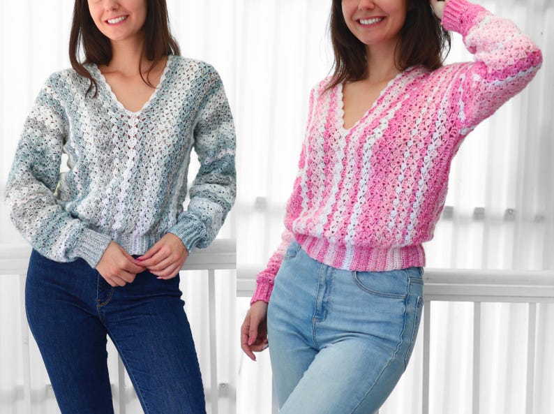 Airy Shell Sweater Crochet Pattern