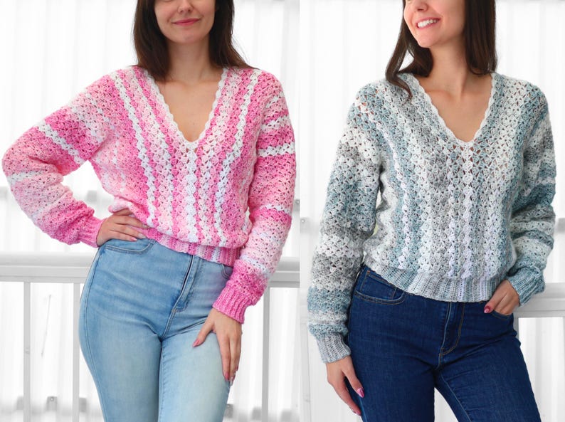 Airy Shell Sweater Crochet Pattern