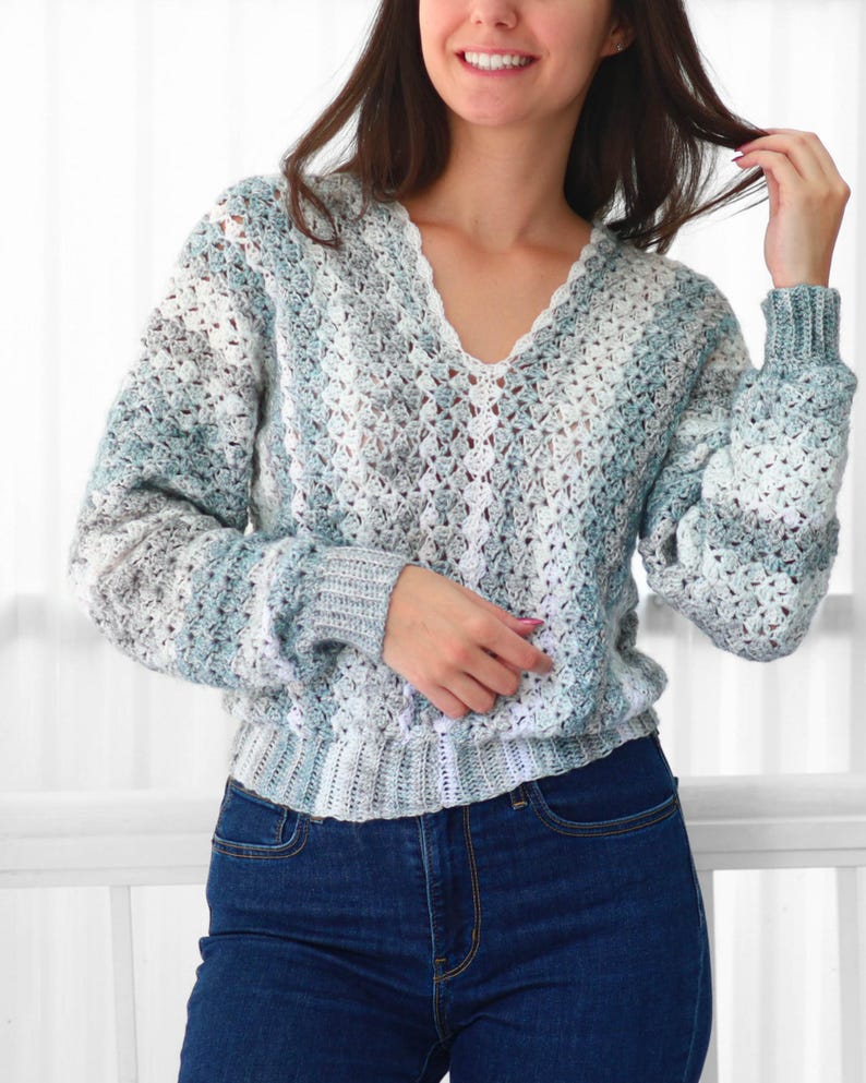 Airy Shell Sweater Crochet Pattern