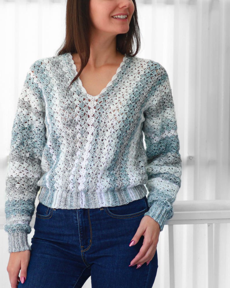 Airy Shell Sweater Crochet Pattern