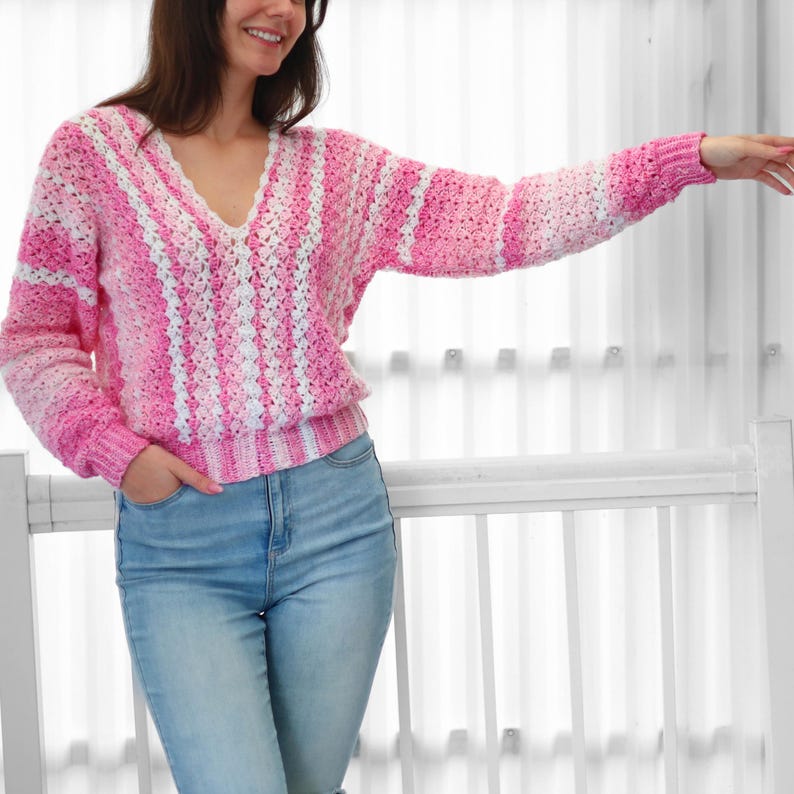 Airy Shell Sweater Crochet Pattern