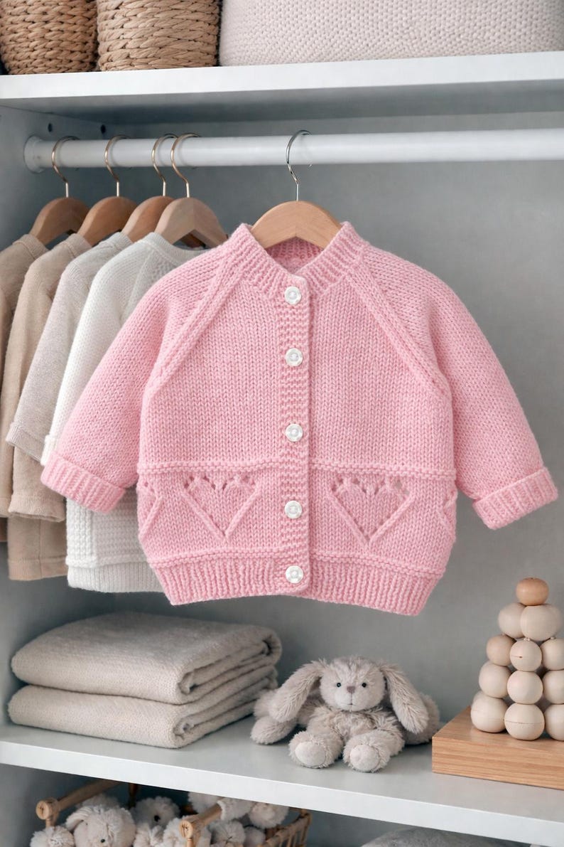 Petal Kiss Baby Set Knitting Pattern
