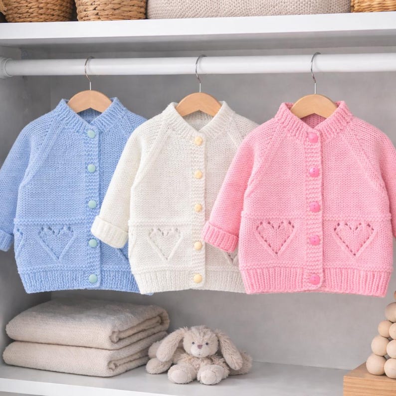 Petal Kiss Baby Set Knitting Pattern