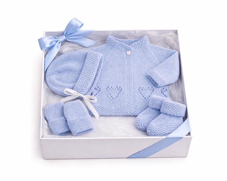Sweetheart Baby Set Knitting Pattern