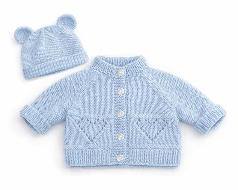 Petal Kiss Baby Set Knitting Pattern