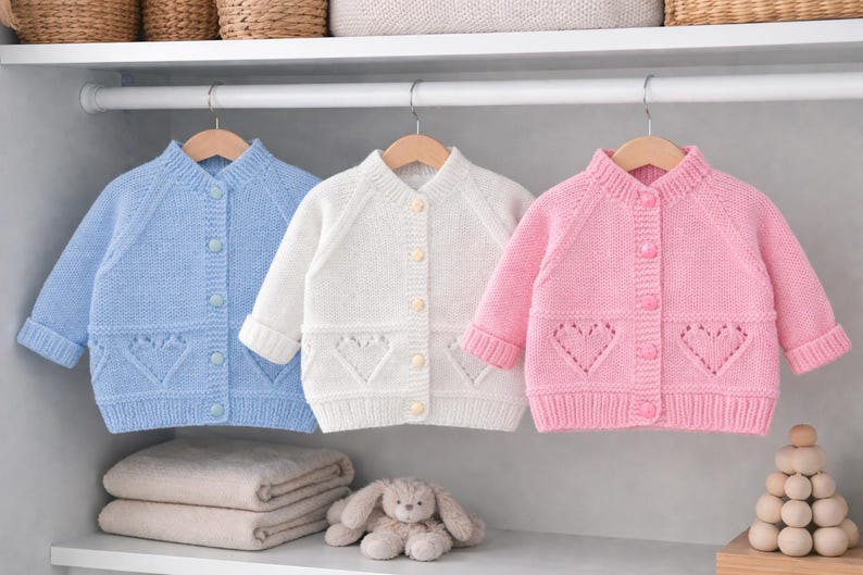 Petal Kiss Baby Set Knitting Pattern