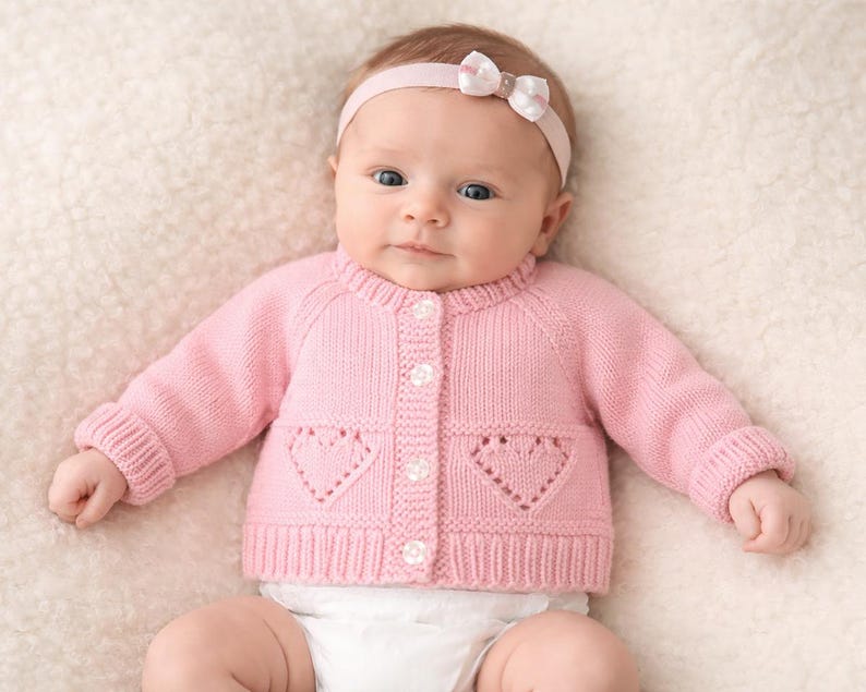 Petal Kiss Baby Set Knitting Pattern