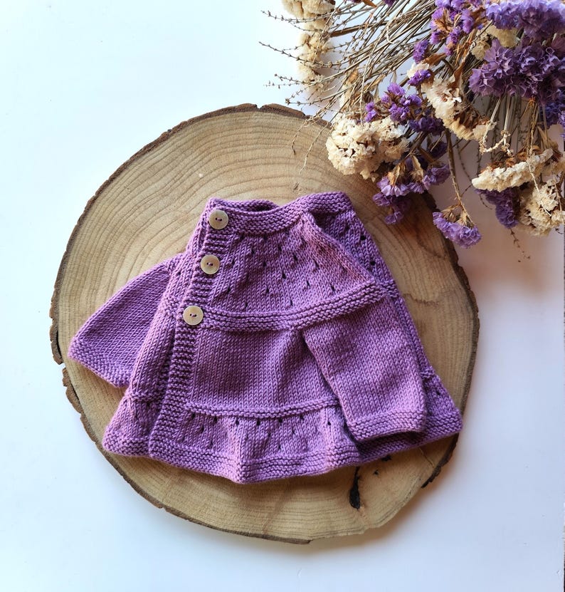 Lily Baby Cardigan Knitting Pattern